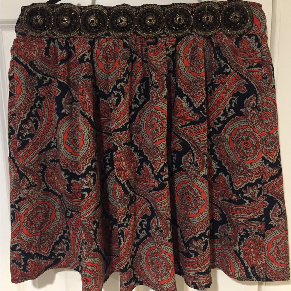 Francesca’s multicolored skirt by Miami